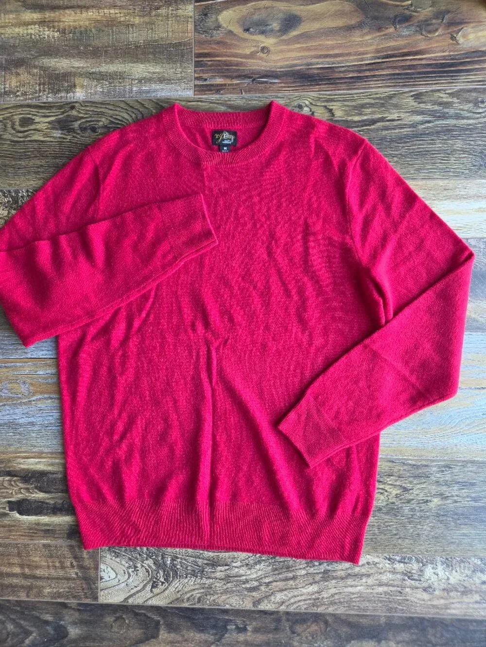 NWoT J.Crew $158 100% Goat Cashmere Cozy Soft Crewneck Sweater Red #BE895